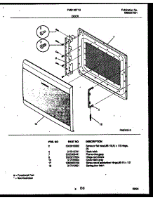 03 - Door Parts parts for Frigidaire Microwave FMS135T1B1 from AppliancePartsPros.com