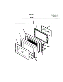 03 - Door parts for Frigidaire Microwave FMT117U1B0 from AppliancePartsPros.com