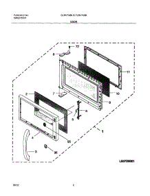 03 - Door parts for Frigidaire Microwave PLMV168KC3 from AppliancePartsPros.com