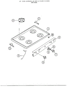 30" Floor / Main Top parts for Frigidaire Range 2409A from AppliancePartsPros.com