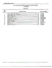 30" Floor / Main Top Page 2 parts for Frigidaire Range 2409A from AppliancePartsPros.com