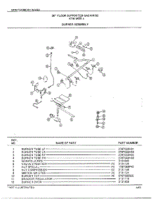 30" Floor / Burner Assy parts for Frigidaire Range 2458A from AppliancePartsPros.com