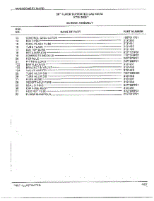 30" Floor / Burner Assy Page 2 parts for Frigidaire Range 2458A from AppliancePartsPros.com
