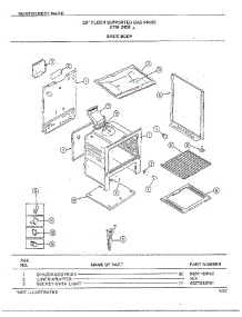 30" Floor / Basic Body parts for Frigidaire Range 2458A from AppliancePartsPros.com