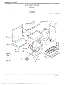 Basic Body parts for Frigidaire Range 2427A from AppliancePartsPros.com