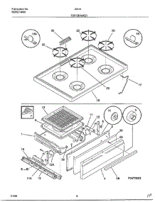Top / Drawer parts for Frigidaire Range 280440C from AppliancePartsPros.com