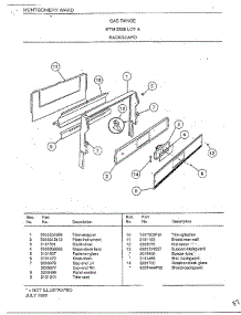 Gas Range / Backguard parts for Frigidaire Range 2828A from AppliancePartsPros.com