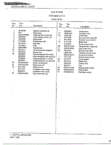Basic Body Page 2 parts for Frigidaire Range 2828A from AppliancePartsPros.com
