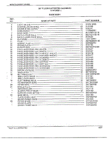 30" Floor / Basic Body Page 2 parts for Frigidaire Range 2458A from AppliancePartsPros.com