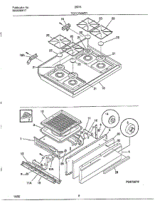 Top / Drawer parts for Frigidaire Range 283460C from AppliancePartsPros.com