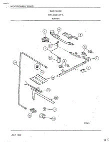 Burner parts for Frigidaire Range 2828A from AppliancePartsPros.com