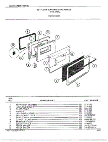 30" Floor / Oven Door parts for Frigidaire Range 2458A from AppliancePartsPros.com