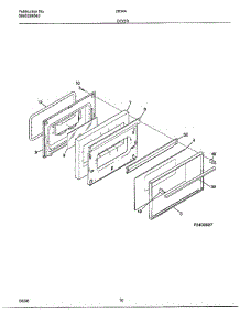 Door parts for Frigidaire Range 283447D from AppliancePartsPros.com