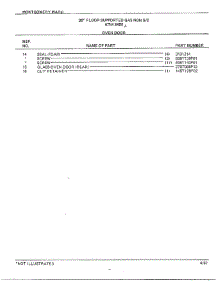 30" Floor / Oven Door Page 2 parts for Frigidaire Range 2458A from AppliancePartsPros.com