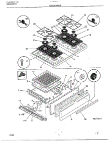 Top / Drawer parts for Frigidaire Range 2843-80B from AppliancePartsPros.com