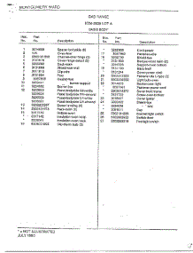 Basic Body Page 2 parts for Frigidaire Range 2828A from AppliancePartsPros.com