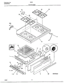 Top / Drawer parts for Frigidaire Range 282240C from AppliancePartsPros.com