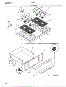 Top / Drawer parts for Frigidaire Range 285840A from AppliancePartsPros.com