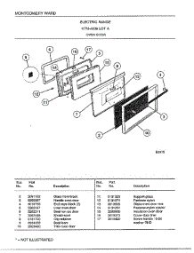 Oven Door parts for Frigidaire Range 4839A from AppliancePartsPros.com