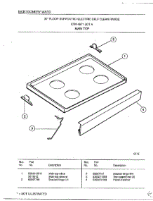 Main Top parts for Frigidaire Range 4871A from AppliancePartsPros.com