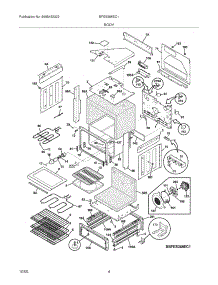 05 - Body parts for Frigidaire Range BFES368EC1 from AppliancePartsPros.com