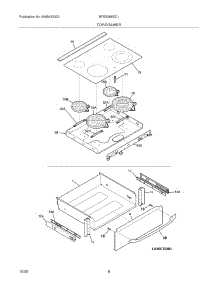 07 - Top / Drawer parts for Frigidaire Range BFES368EC1 from AppliancePartsPros.com