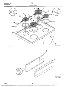 Top / Drawer parts for Frigidaire Range 48044 from AppliancePartsPros.com