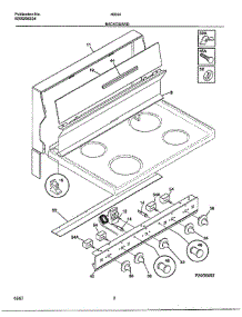 Backguard parts for Frigidaire Range 48044 from AppliancePartsPros.com
