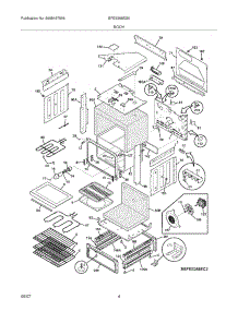 05 - Body parts for Frigidaire Range BFES368ES6 from AppliancePartsPros.com