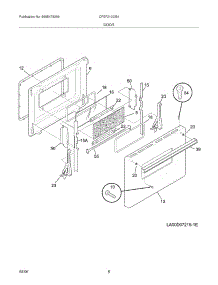 09 - Door parts for Frigidaire Range CFEF210CS4 from AppliancePartsPros.com