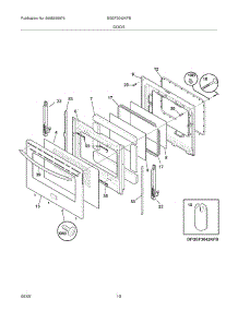09 - Door parts for Frigidaire Range BGEF3042KFB from AppliancePartsPros.com