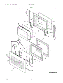 11 - Door parts for Frigidaire Range CFCS366EC1 from AppliancePartsPros.com