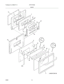09 - Door parts for Frigidaire Range CFEF272DS3 from AppliancePartsPros.com