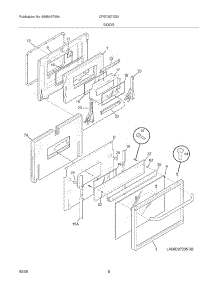 09 - Door parts for Frigidaire Range CFEF257CS3 from AppliancePartsPros.com