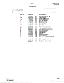 Backguard Page 2 parts for Frigidaire Range 283440D from AppliancePartsPros.com