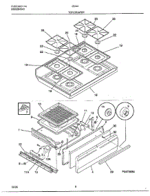 Top / Drawer parts for Frigidaire Range 283440D from AppliancePartsPros.com