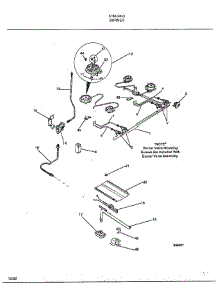Burner parts for Frigidaire Range 2843-80A from AppliancePartsPros.com