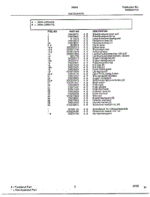 Backguard Page 2 parts for Frigidaire Range 285840B from AppliancePartsPros.com