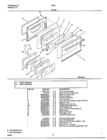 Door parts for Frigidaire Range 285840B from AppliancePartsPros.com