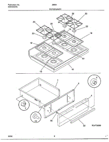 Top / Drawer parts for Frigidaire Range 285840D from AppliancePartsPros.com