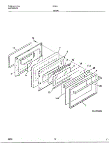 Door parts for Frigidaire Range 285840D from AppliancePartsPros.com