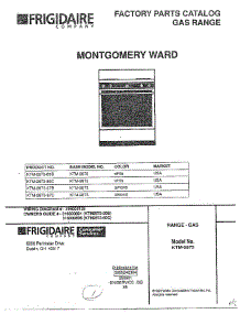 Front Page parts for Frigidaire Range 2873B from AppliancePartsPros.com