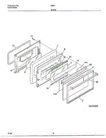 Door parts for Frigidaire Range 285847C from AppliancePartsPros.com
