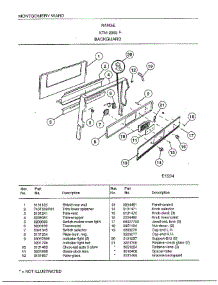 Range / Backguard parts for Frigidaire Range 2889A from AppliancePartsPros.com