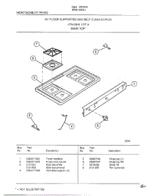 Main Top parts for Frigidaire Range 2881 from AppliancePartsPros.com