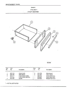 Range /  Ultility Drawer parts for Frigidaire Range 2889A from AppliancePartsPros.com