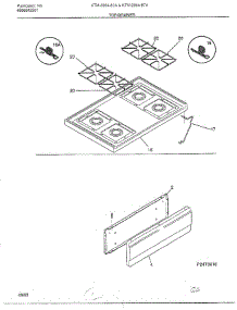 Top / Drawer parts for Frigidaire Range 2864 from AppliancePartsPros.com