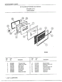 30` Floor Supported Gas / Oven Door parts for Frigidaire Range 2859A from AppliancePartsPros.com