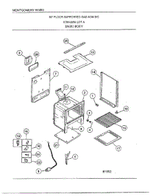 30"Floor Supported Gas / Basic Body parts for Frigidaire Range 2859A from AppliancePartsPros.com
