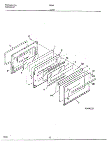 Door parts for Frigidaire Range 285860B from AppliancePartsPros.com